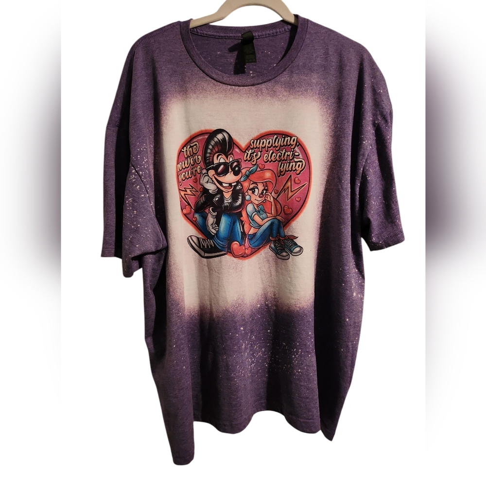 A Goofy Movie Grease Max Roxanne I've Got Chills Bleaced Sublimation Plus Shirt
